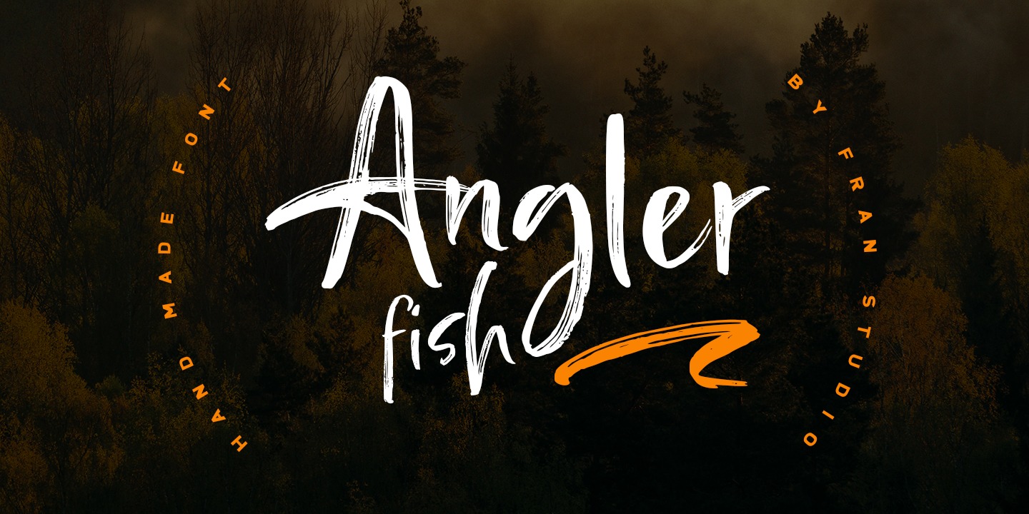 Beispiel einer Angler Fish-Schriftart